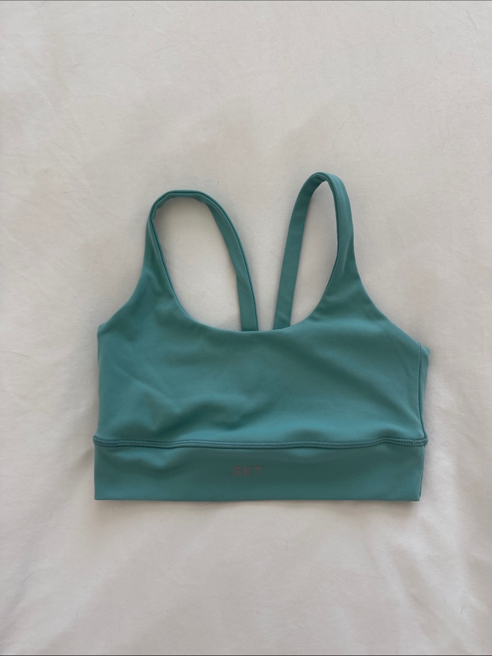 Set Active Sage Green Strappy Sports Bra - Lightweight Support